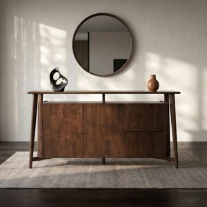 Modern Walnut Luxe Sideboard