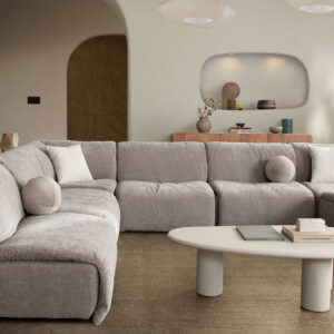 Higel 7-Piece Modular Sectional – Dove Fabric